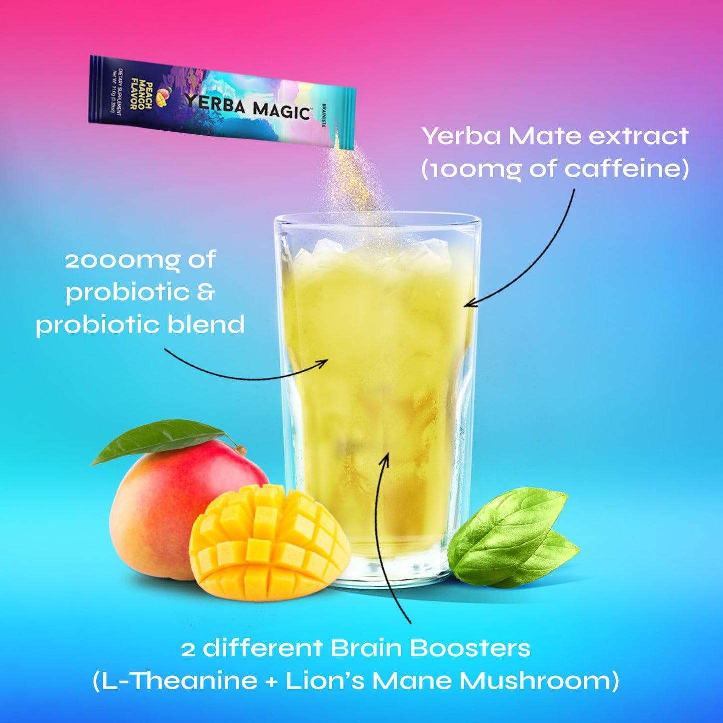 Yerba Magic Peach Mango - 10 Stick Pack