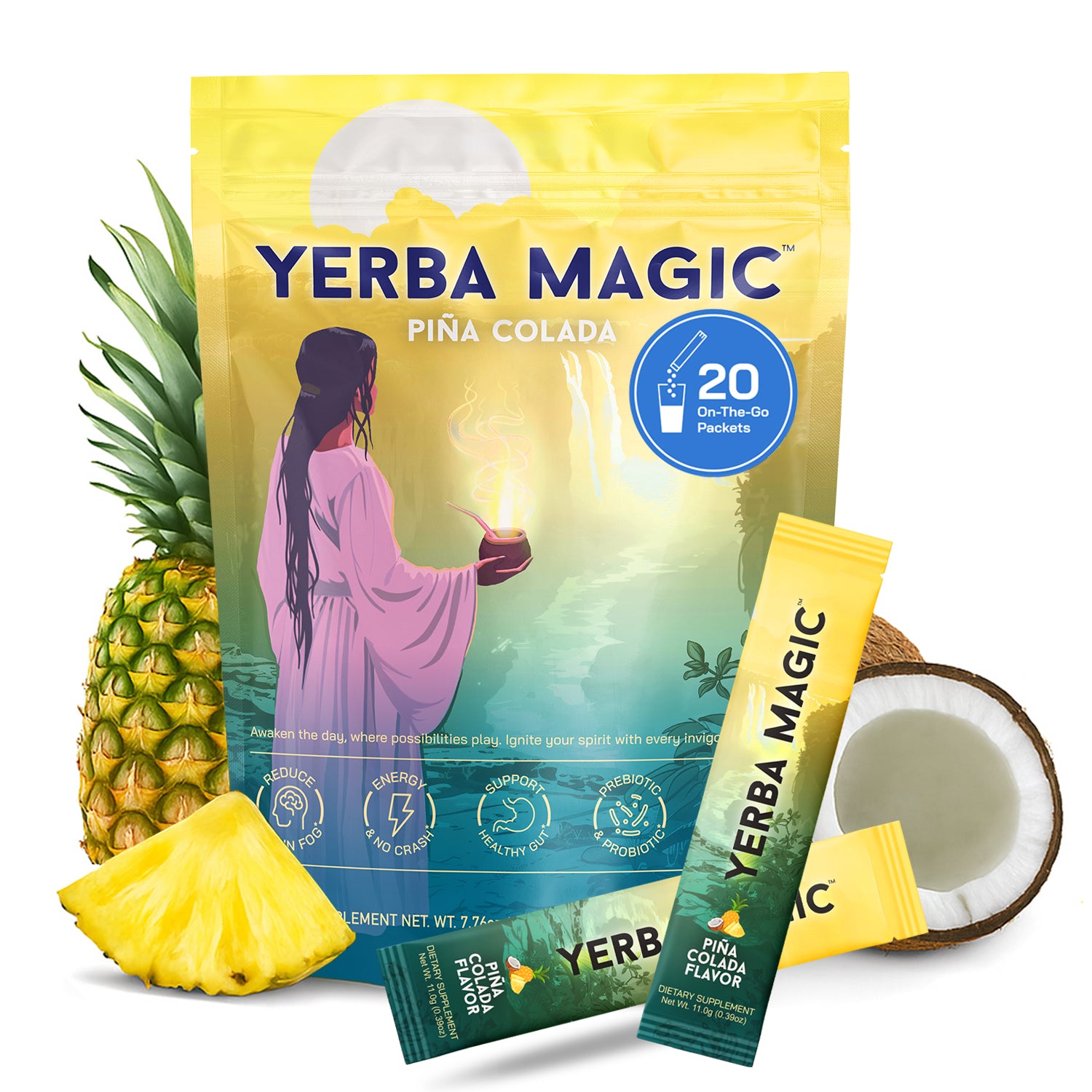Yerba Magic® - Yerba Mate Instant Tea Powder | 20 Stick Packs