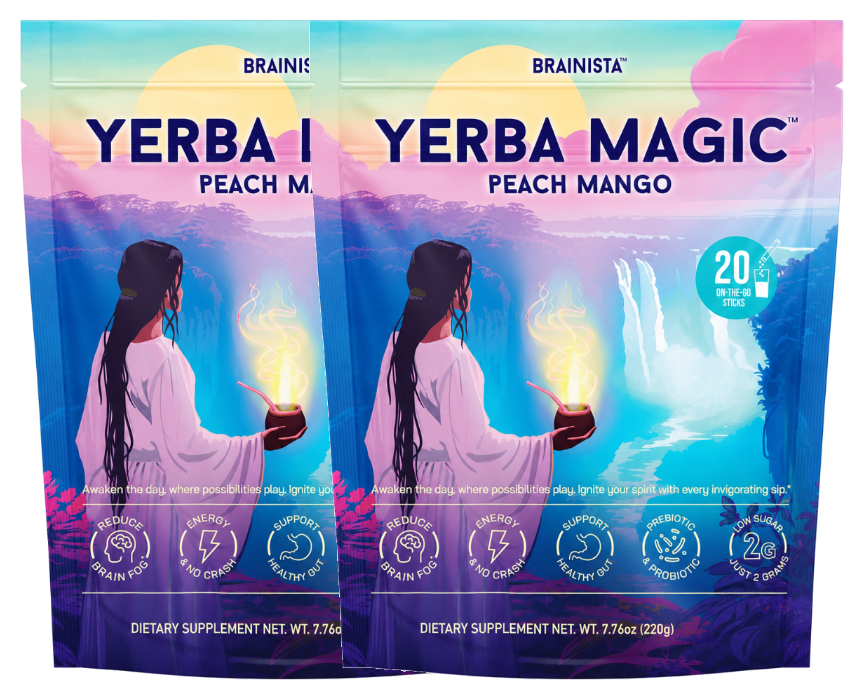 2 packs of Yerba Magic Peach Mango