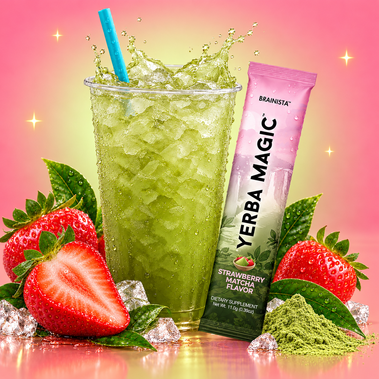 Strawberry Matcha refresher
