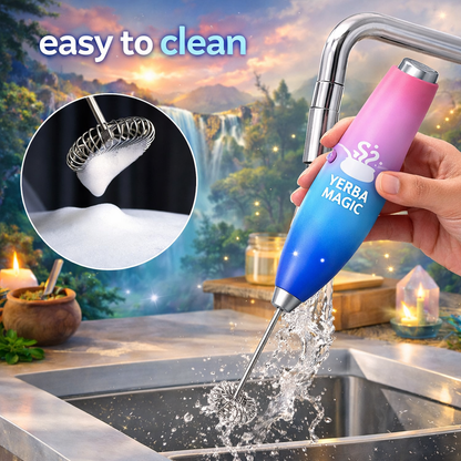 Yerba Magic® | Premium Electric Frother — Battery-Powered Handheld Drink Mixer with Stand