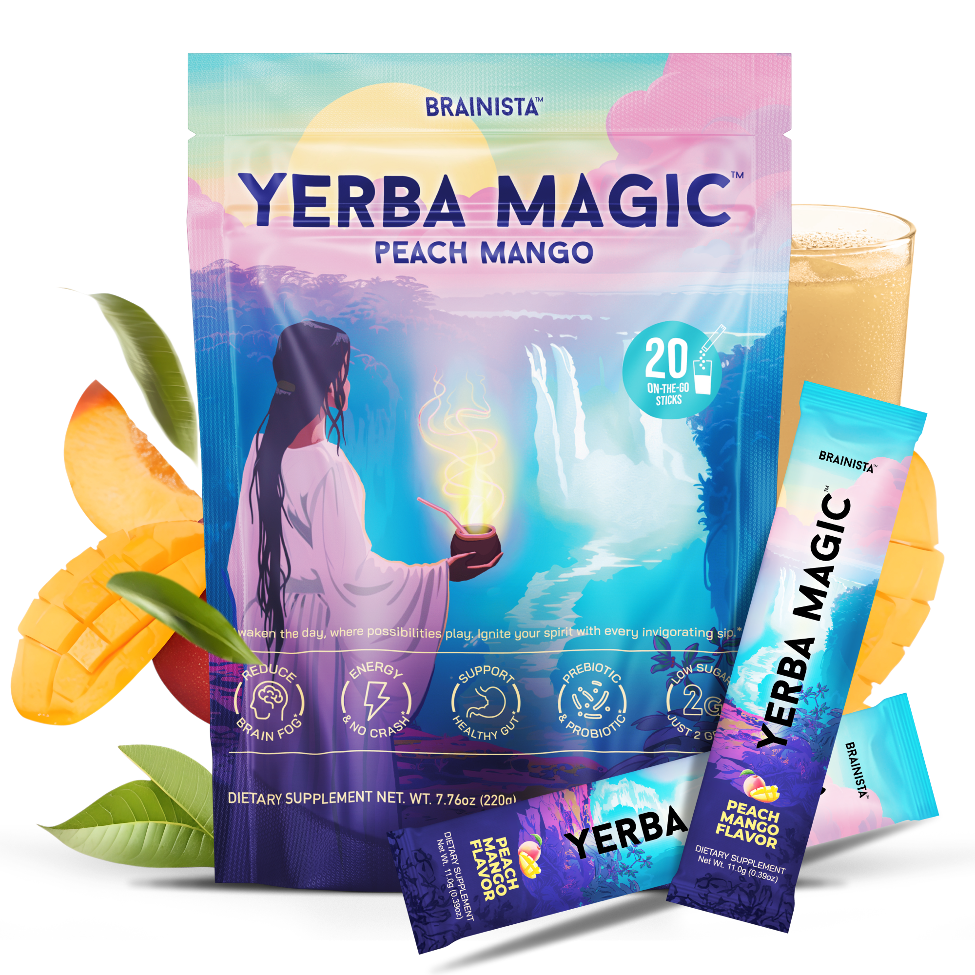 Yerba Magic® - Yerba Mate Instant Tea Powder | 20 Stick Packs