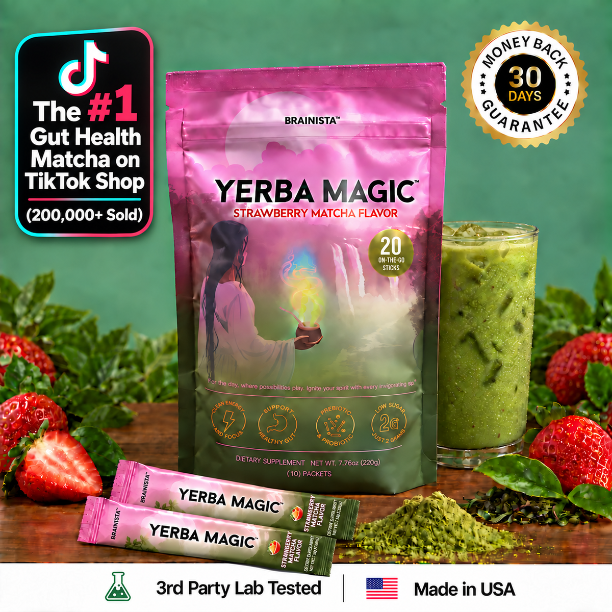 Strawberry Matcha 20-count bag