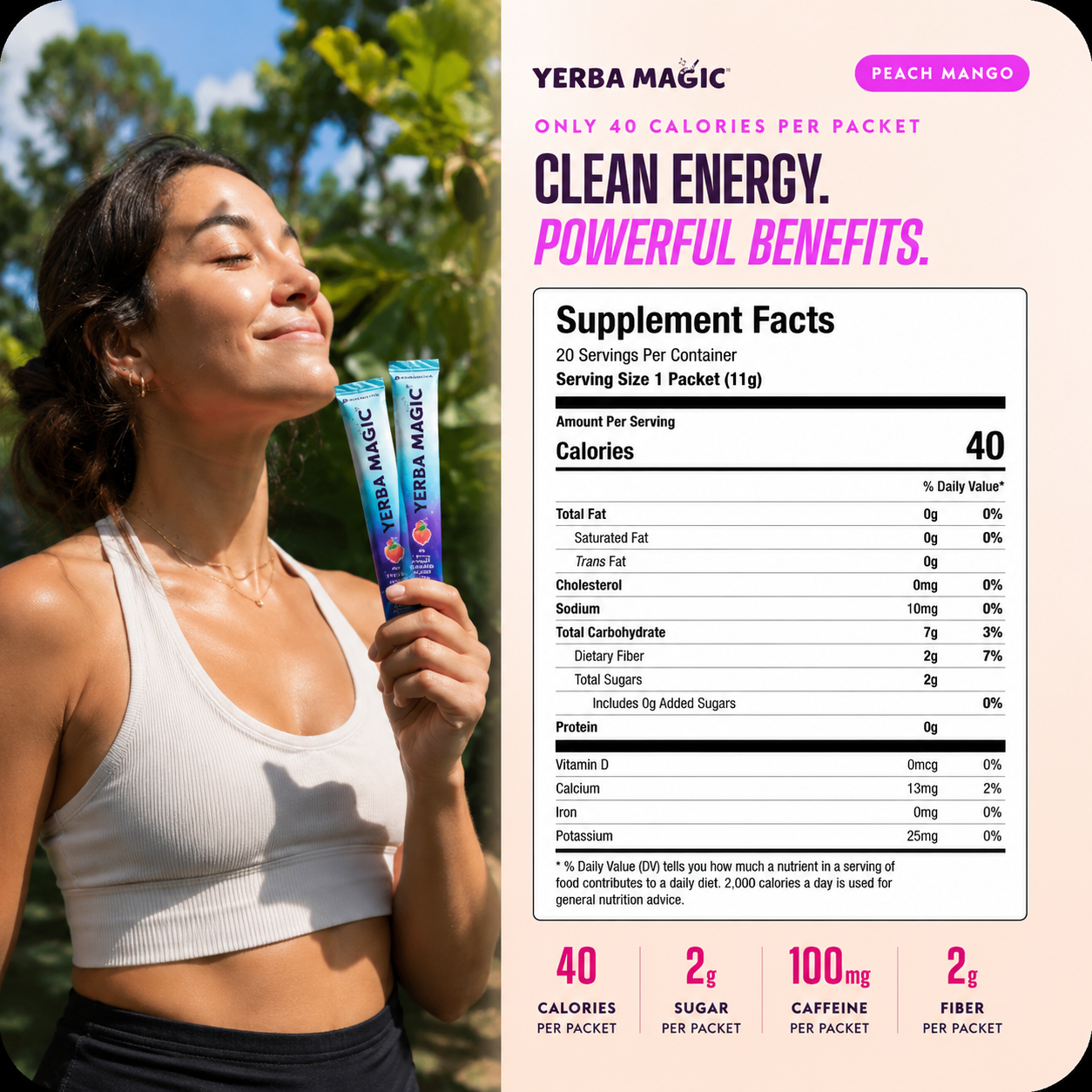 Clean energy, powerful benefits — supplement facts
