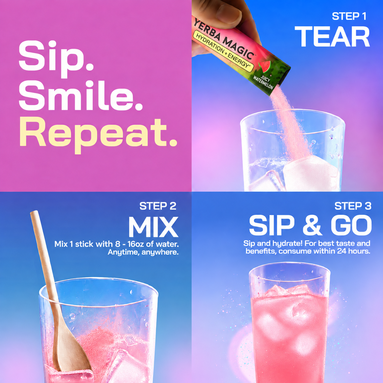 Step 1: prepare your Juicy Watermelon hydration drink